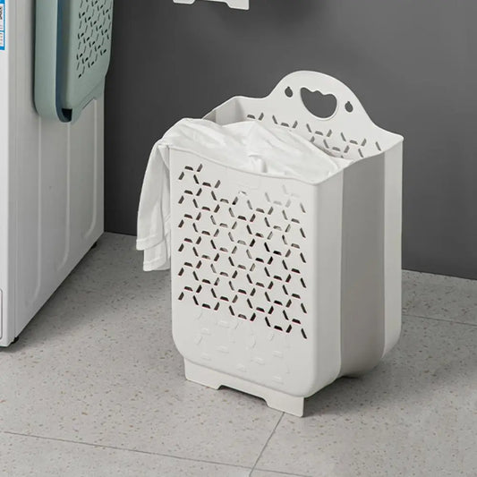 Laundry Basket Hanging Ring Hamper Punch Free Wall Hanging Washing Clothes Organizer Bathroom Laundry Holder Laundry Storage Box