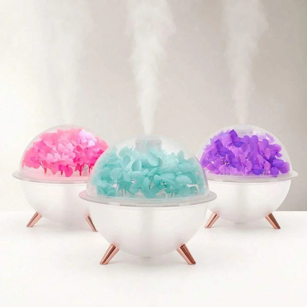 New Eternal Flower Air Humidifier 260ML Mini USB Home Atmosphere Softly Night Light Creative Artificial Diffuser essential oils