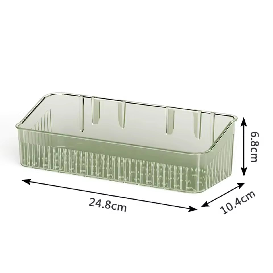 Useful Light Luxury Toilet Storage Rack Transparent Space Saving Cosmetic Organizer Wall Mounted Bathroom Shelf