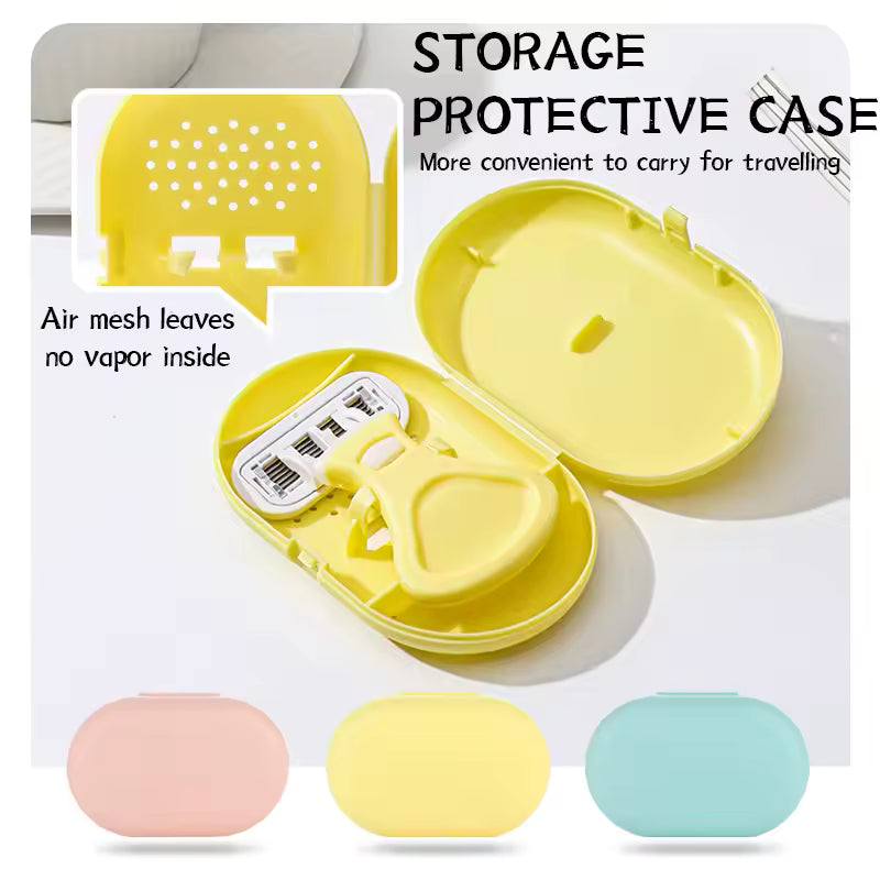 6-Blades Razors for Women Replaceable Razor Blade Head Painless Bikini Trimmer Travel Box Lubrication Gel Shaver Free Shipping