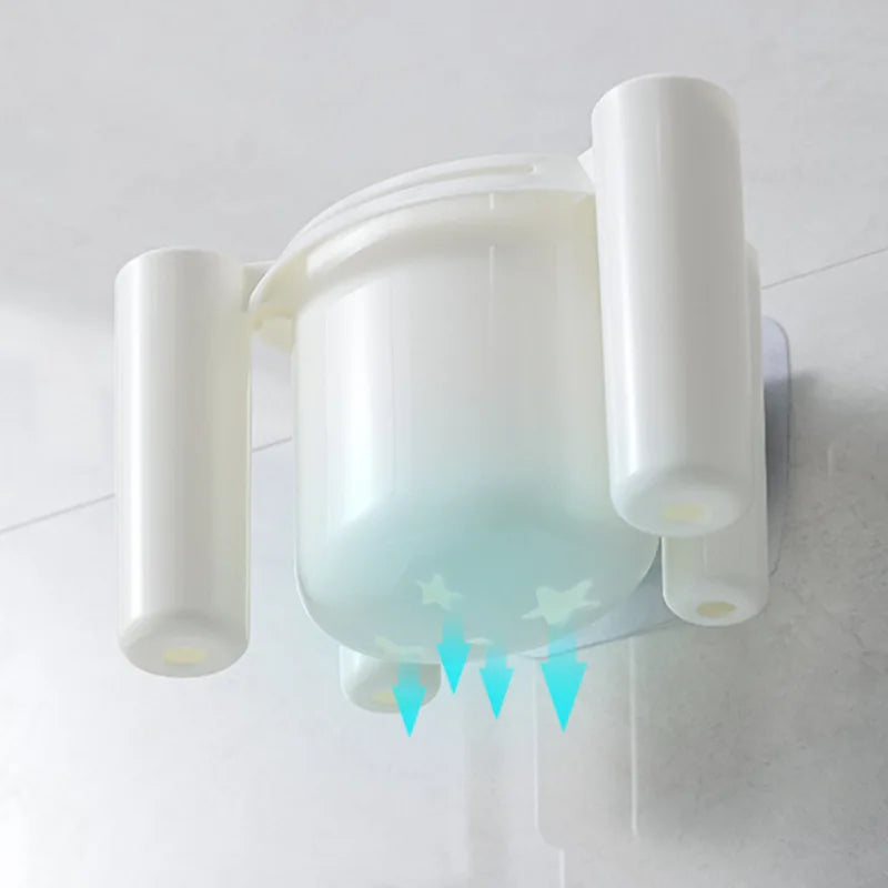 Wall mounted bathroom toothbrush holder Free punching toilet drain toothpaste storage rack dental appliance sorting rack