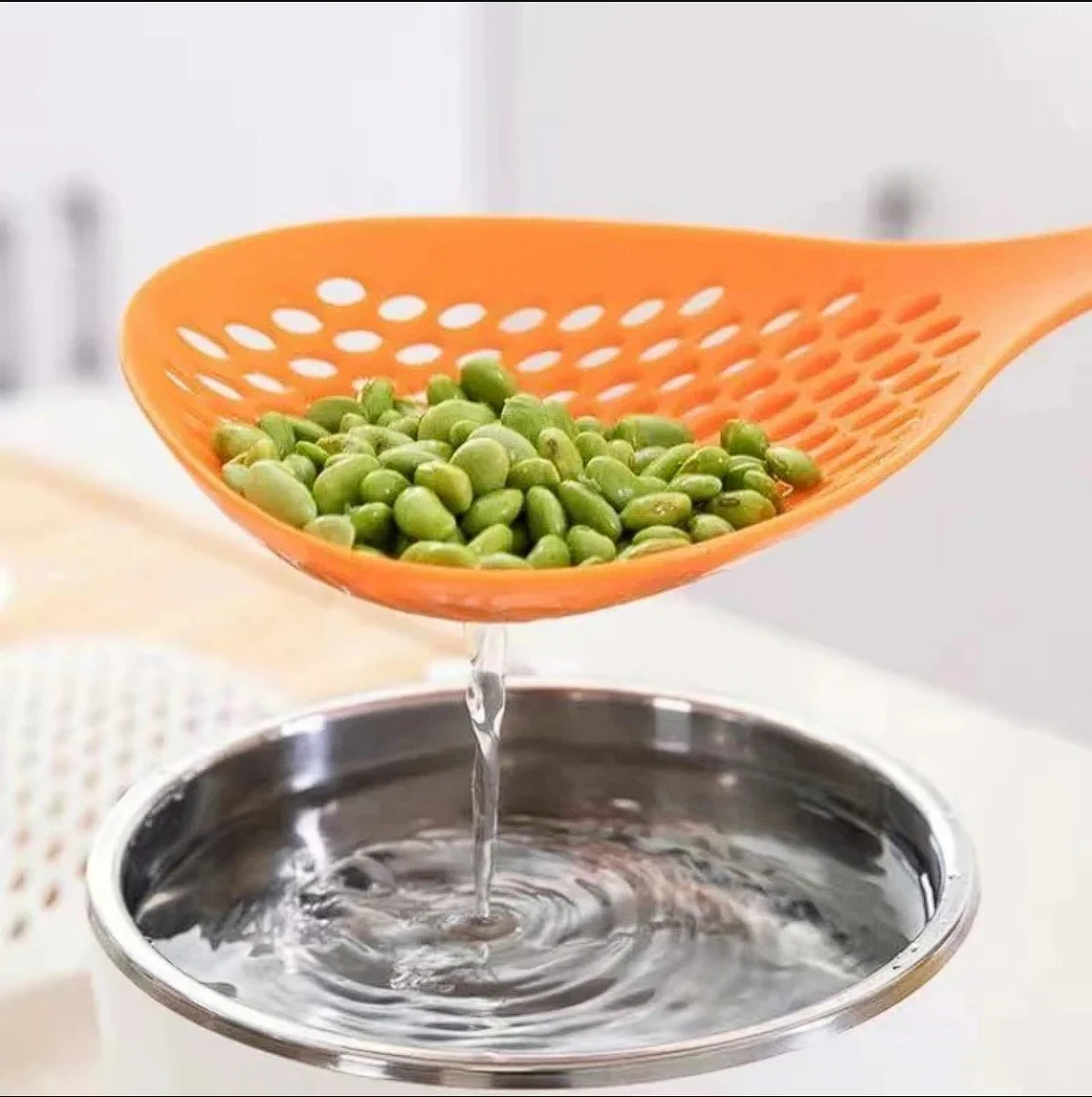 Food Strainer Spoon Nylon Spoon Drainage Gadget Creative Cooking Spatula Large Colander Soup Strainer Household Kitchen Tools