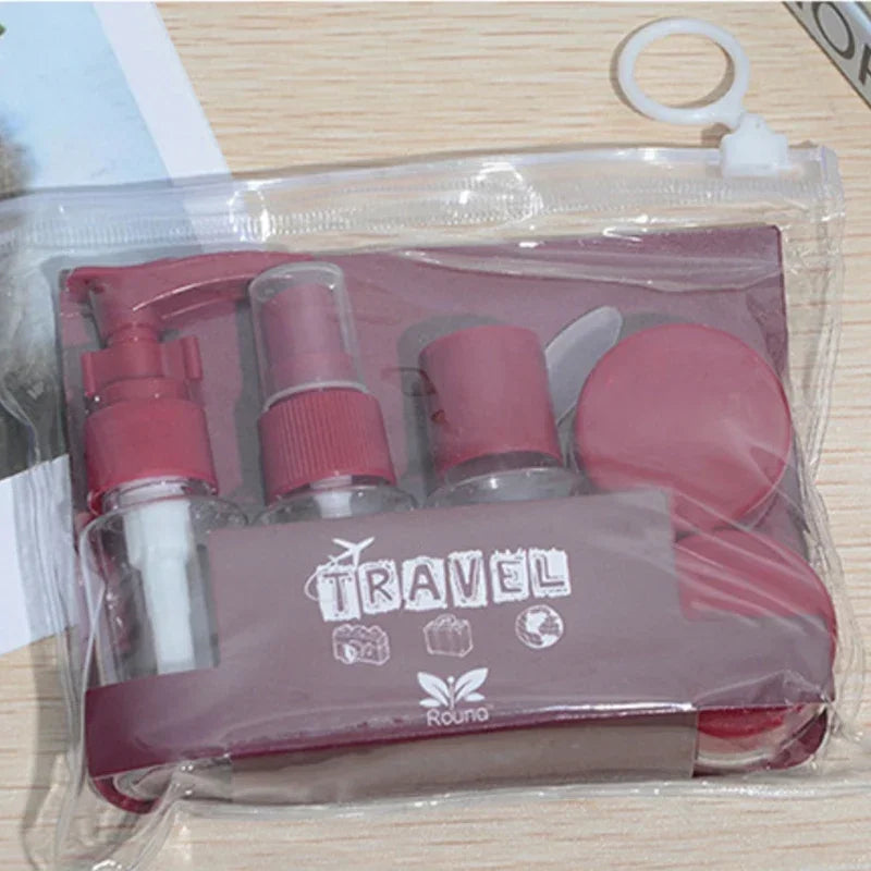 5pc/Set Travel Mini Makeup Cosmetic Face Cream Pot Bottles Plastic Transparent Empty Make Up Container Bottle Travel Accessorie