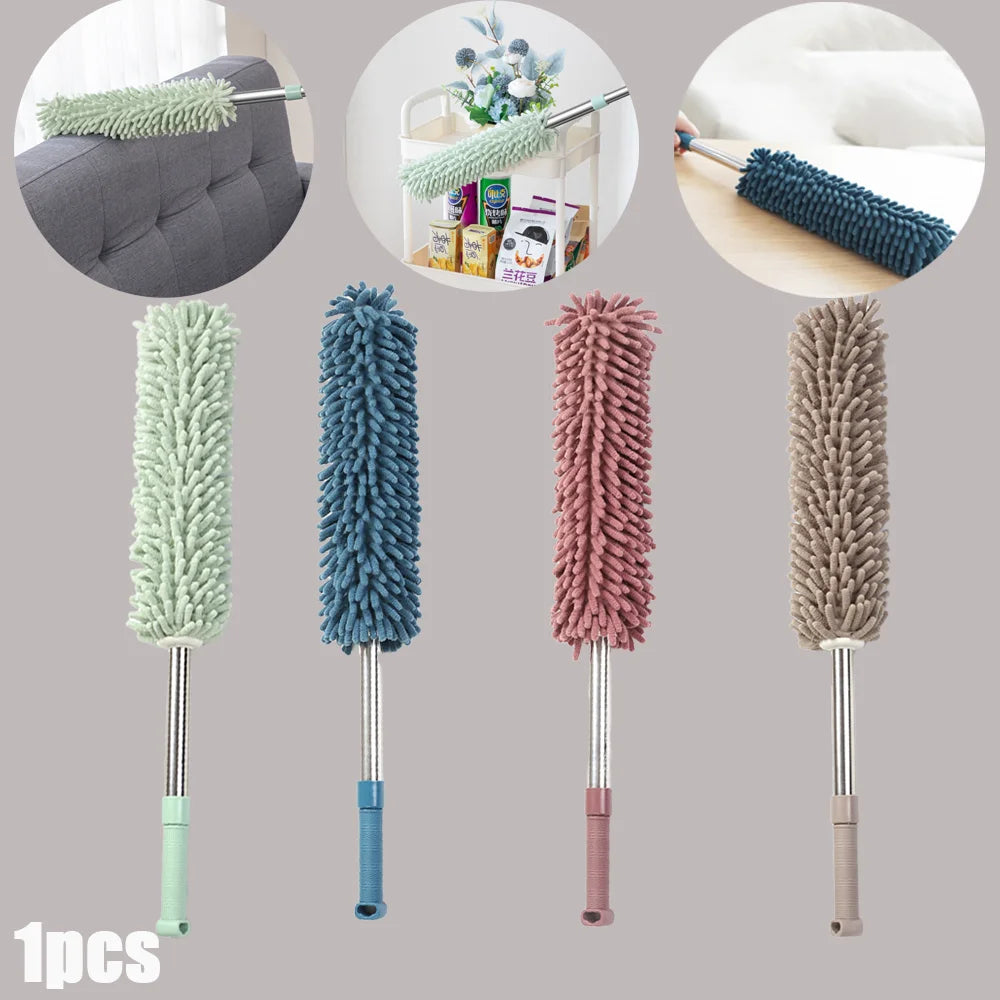 1pc Extendable Handle Duster Telescopic Dust Brush Cobweb Brush Clean Flooring Ceilings Computer Tv Cobweb Mites Gap Dust Tool