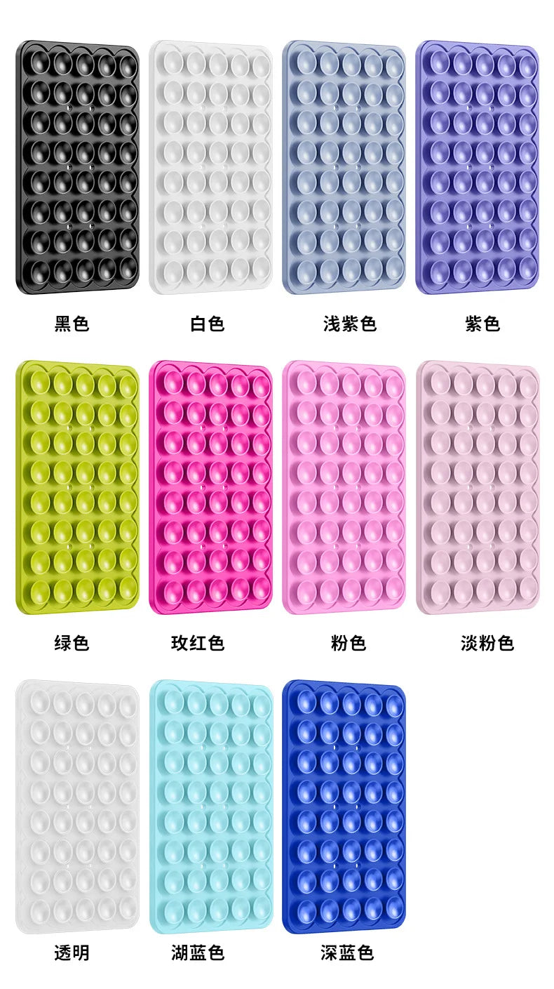 Double Side Silicone Suction Pad For Mobile Phone Fixture Suction Cup Backed Adhesive Silicone Rubber Sucker Pad For Fixed Pad