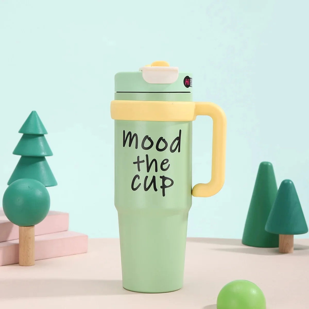 New 316 Stainless Steel Insulated Mug High Aesthetic Large Capacity Car Mounted Ice Dominator Double Drink Handle Car Mug