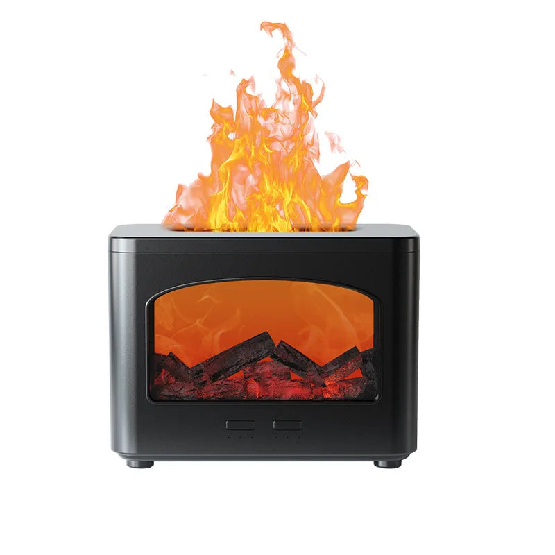 New Desktop Simulation Fireplace Flame Aromatherapy Machine Ultrasonic Timed Humidifier Creative Atomizer birthday Gifts