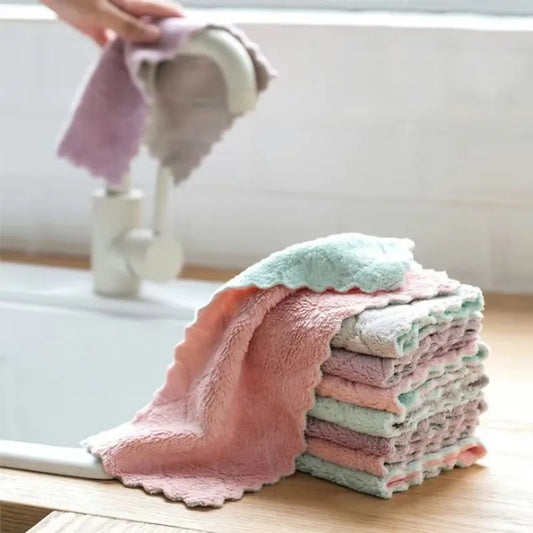 5/50PCS Super Absorbent Microfiber Kitchen Dish Cloth High-efficiency Tableware Household Cleaning Towel Kitchen Tools Gadgets