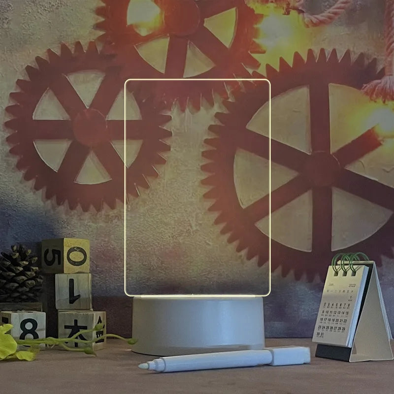 Note Board Creative Led Night Light USB Message Board Holiday Light With Pen Gift For Children Girlfriend Decoration Night Lamp