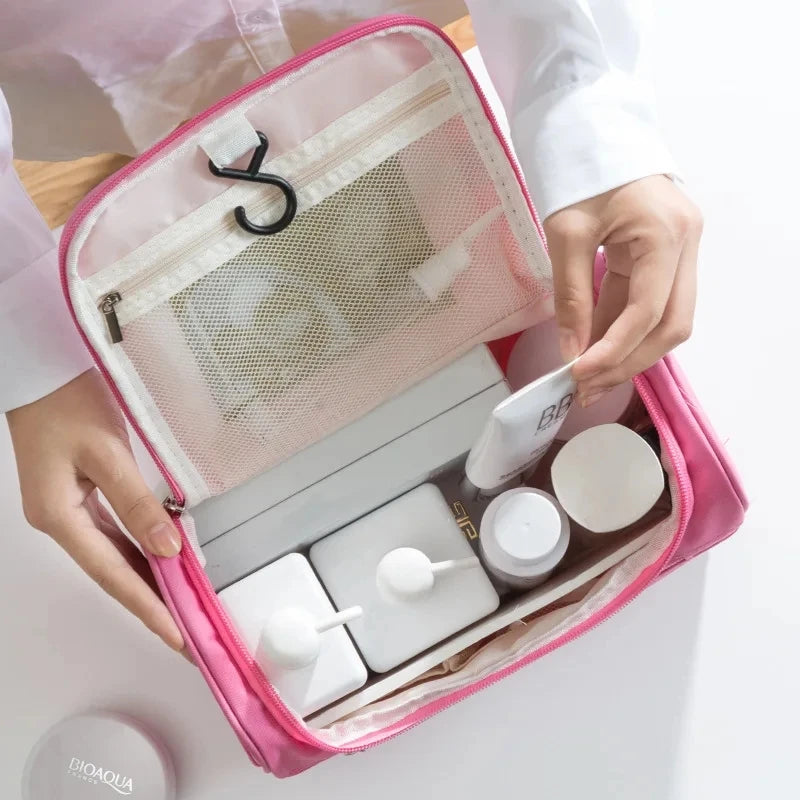 Women Men's Waterproof Makeup Pouch Travel Cosmetic Bags High Capacity Organizer Storage Bag Requirement Toiletry Wash Bag