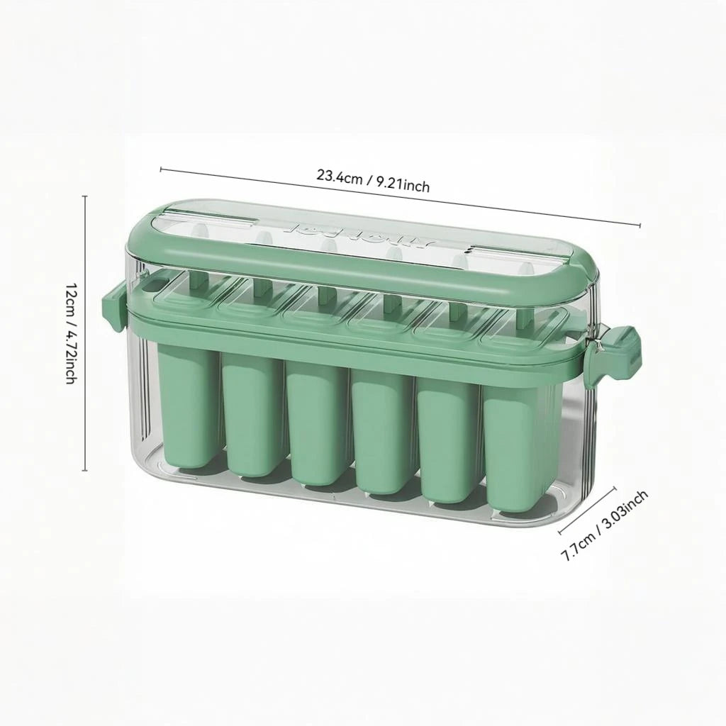 Handheld Popsicle Mold - Reusable Ice Cream Mold for Homemade Popsicles - Tray with Stick Handle for Fun DIY Summer Kitchen Tools