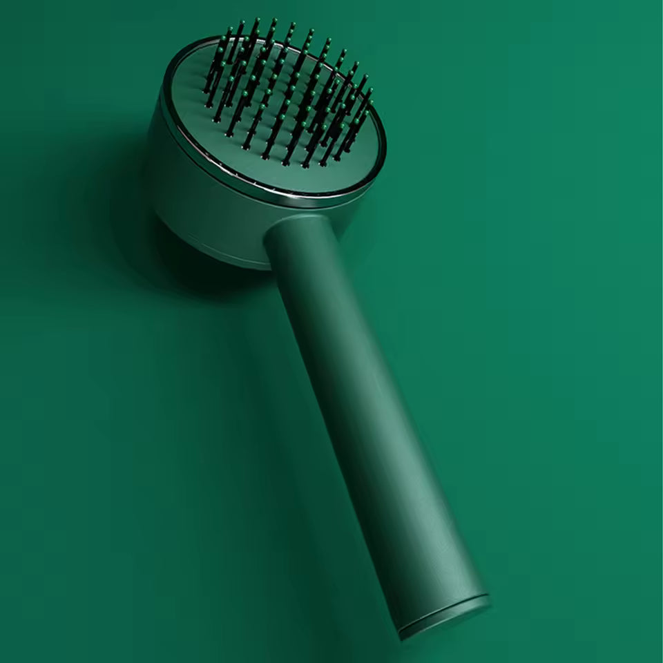 Massage Comb Long H Curly Hair Styling Cushion Green Detangling Brush Plastic Women Hair Brushes Wet Scalp
