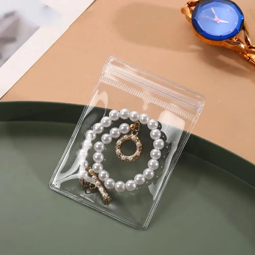 20 Pcs Transparent Jewelry Storage Bag Antioxidation Waterproof Earrings Rings Necklace Storage Pouches