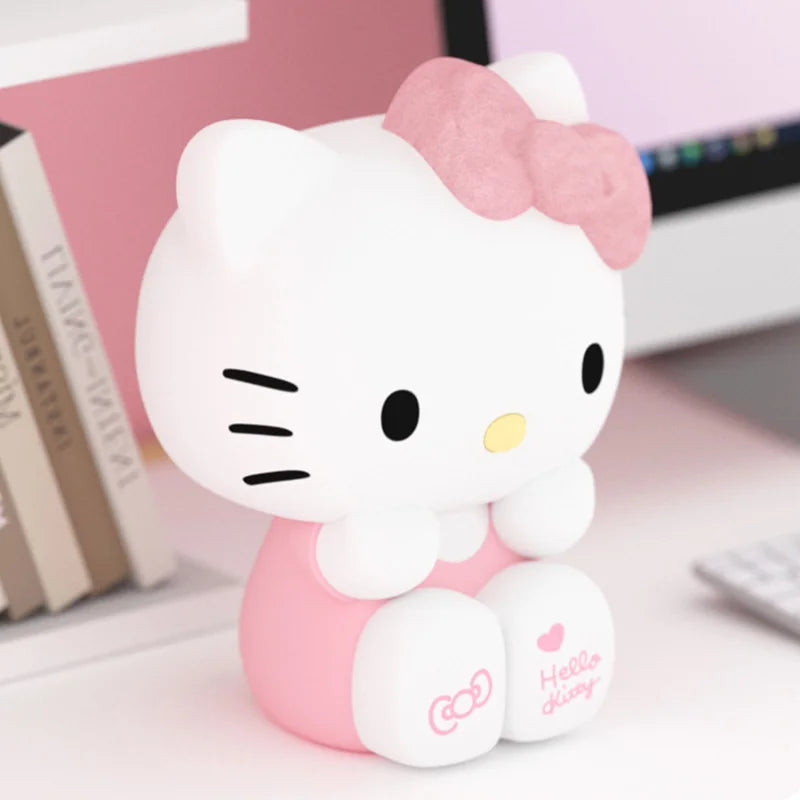 Sanrio Hello Kitty Night Lamp Cute Cat Action Figure Night Light Hellokitty Pat Lights Kitty Lamp Desktop Decor Ornaments Gifts