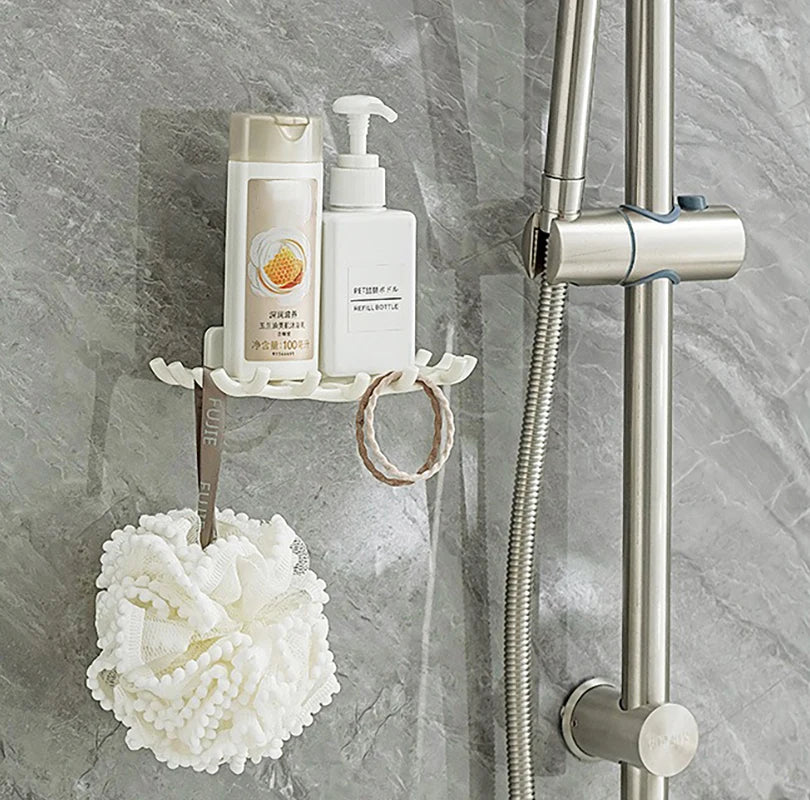 Wall Mounted No-Punch Soap Holder Grid Soap Dish Soap Box Sponge Dish Bathroom Accessories Soap Dishes Self Adhesive