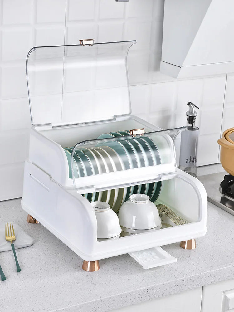 Kitchen Dish Storage Box, Storage Rack, Drain Rack, Household Bowl Drying Rack, Chopsticks Tableware Storage Box