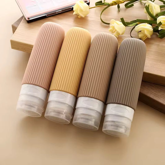 Silicone Travel Bottles Tsa Approved Portable BPA Free Leak Proof Squeezable Size Containers With Clear Toiletry Bag Accessories