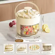 Portable round Ice Bucket Drawer Style Ice Tray Large Capacity Ice Cubes for Home Use Plastic Material from Mainland China