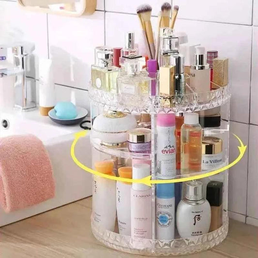 360° Rotating Large Capacity Makeup Organizer.