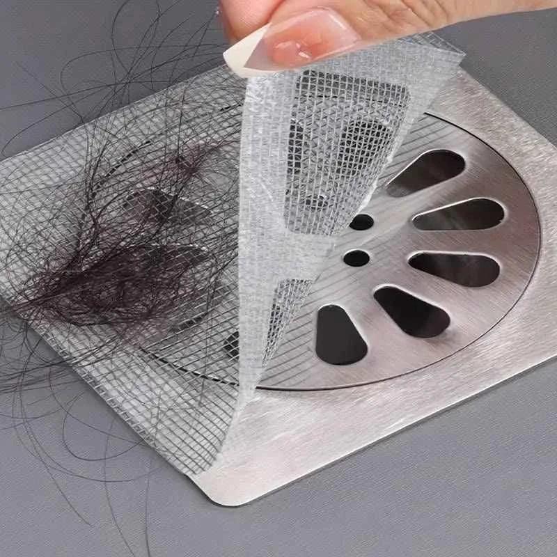 Window Net Mesh Sticker Disposable Hair Drain Catcher Mesh Anti-blocking Filter Floor Drains Sticker Shower Cover Kitchen Bathroom Sink Strainer Stopper.