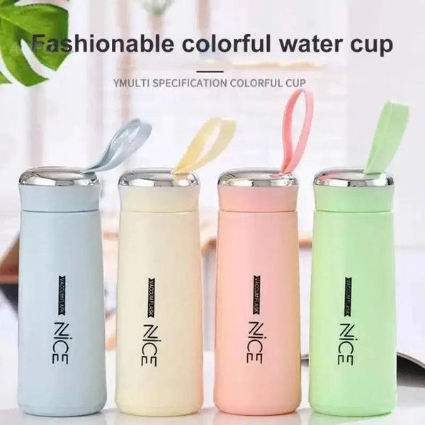 Premium Glass Water Bottle 400ML, Sports & Gym Hydration Bottle, Double-Walled Glass Cup, Portable Kids Beverage Container, Travel-Friendly Insulated Mug, Shatter-Resistant Bottle with Protective Sleeve