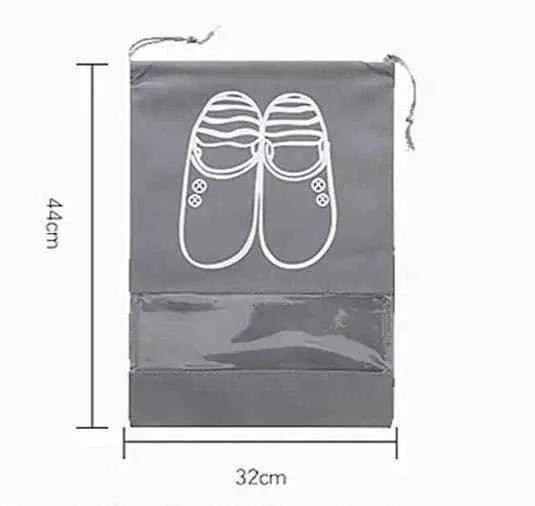 10 pieces Travel Shoe Pouch Grey colour Fabric Dustproof