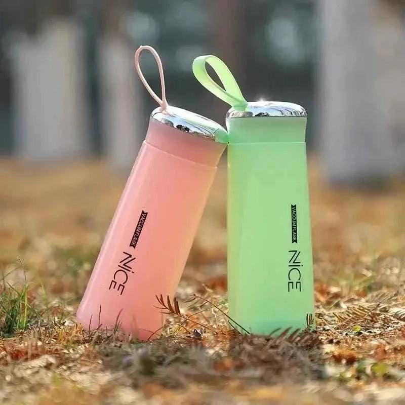 Premium Glass Water Bottle 400ML, Sports & Gym Hydration Bottle, Double-Walled Glass Cup, Portable Kids Beverage Container, Travel-Friendly Insulated Mug, Shatter-Resistant Bottle with Protective Sleeve