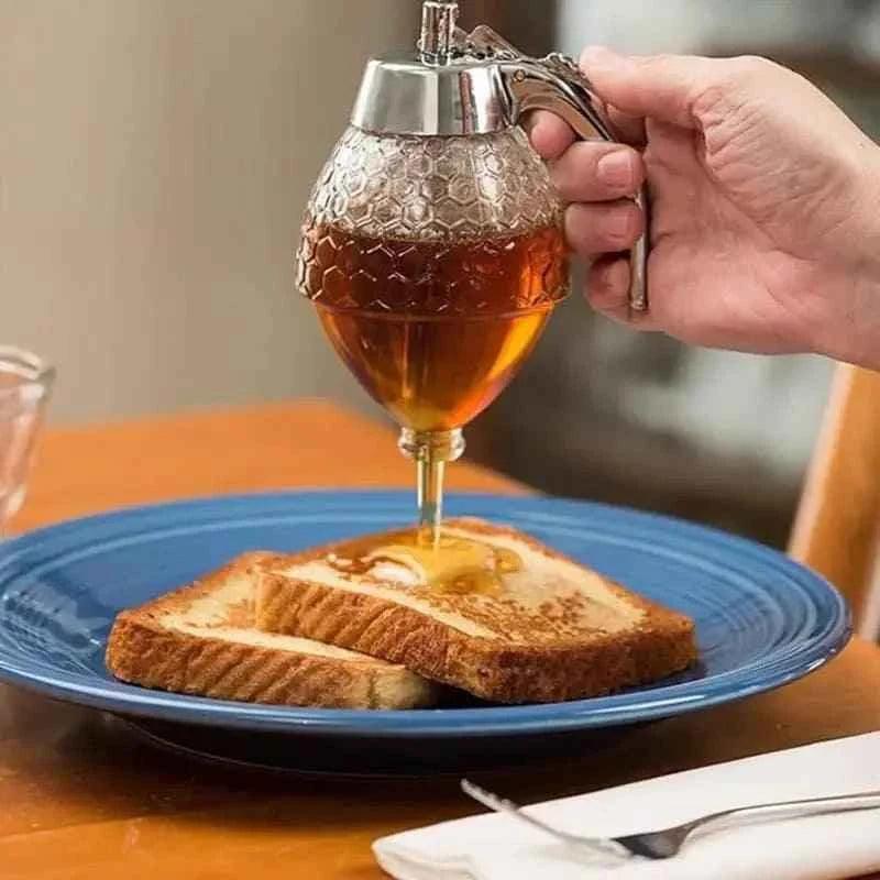 Transparent Acrylic Dispenser for Honey.