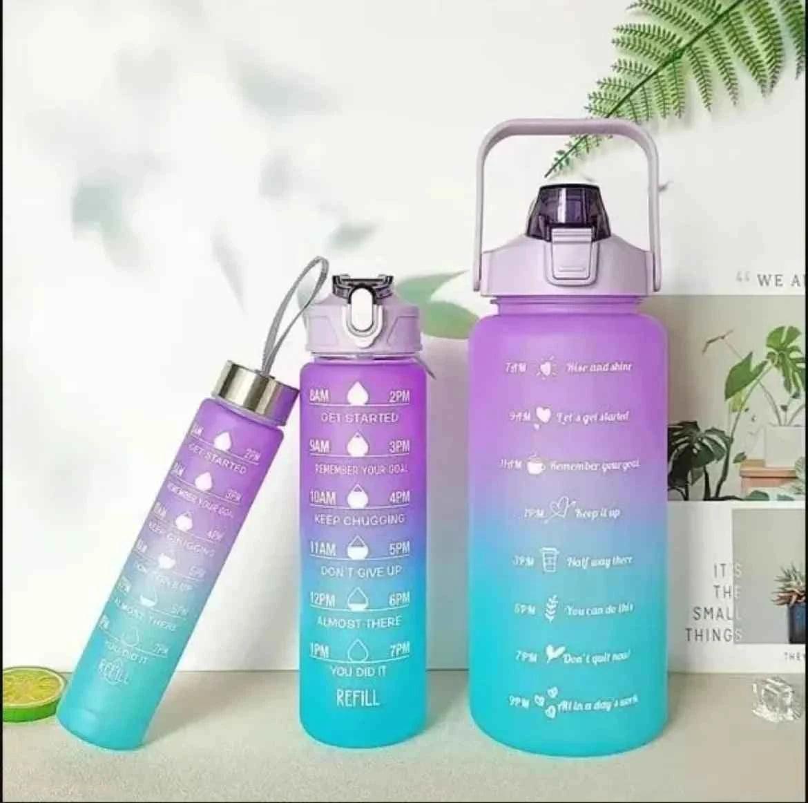 3 Pcs Gradient Plastic Cup Set.