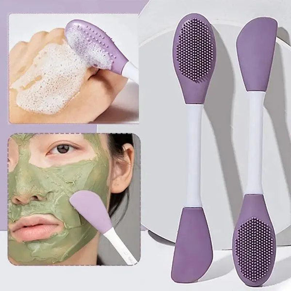 Double Head Silicone Facial Mask Brush