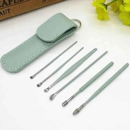 Pack of 2 Stainless Steel 6 pieces Earpick Ear Cleaner Spoon Wax Removal Tool amazing gadgets