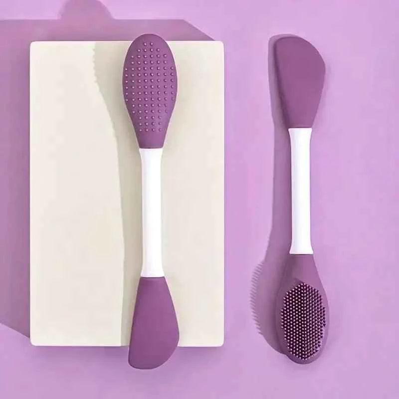 Double Head Silicone Facial Mask Brush
