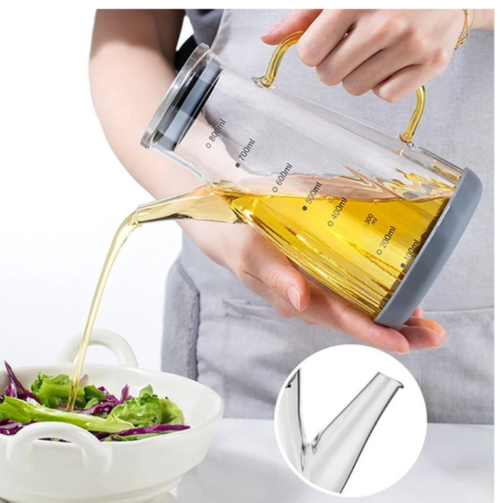 Premium Glass Oil Jug – 700ml Kitchen Container