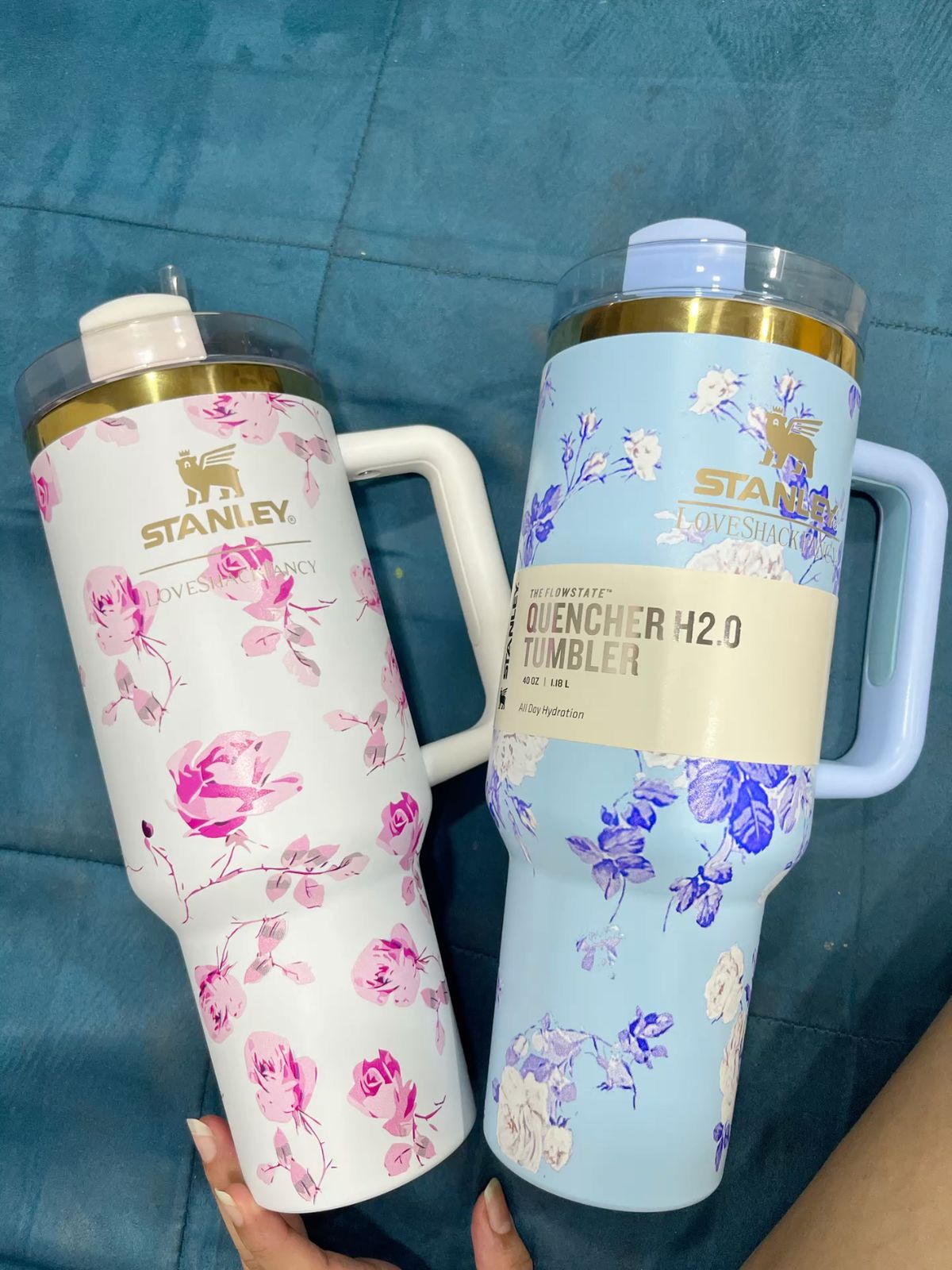Stainless Steel Flower Tumbler - Floral Design, Durable & Stylish (1.18L)