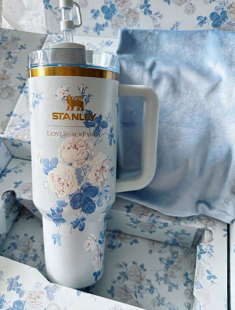 Stainless Steel Flower Tumbler - Floral Design, Durable & Stylish (1.18L)