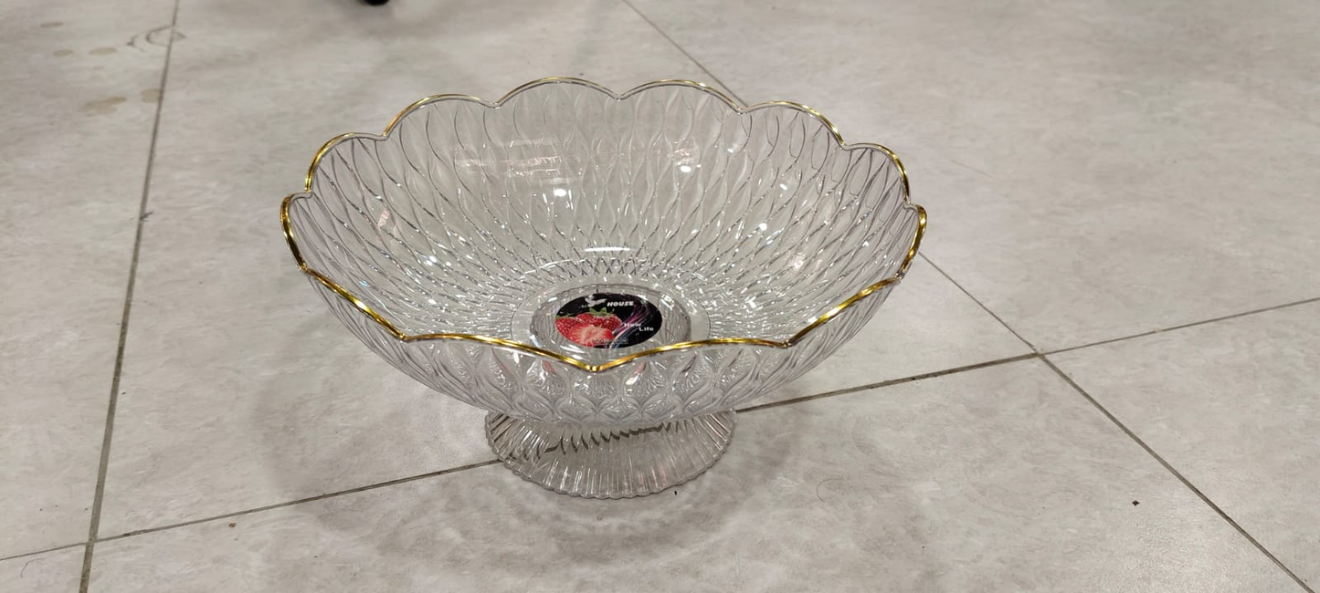 Premium Acrylic Fruit Dish with Stand – Elegant Serveware