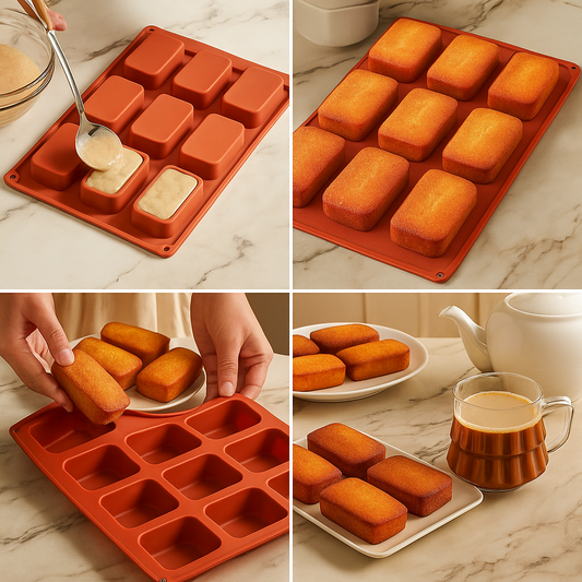 Silicone Rectangle Bar Mold – Chocolate, Jelly & Soap