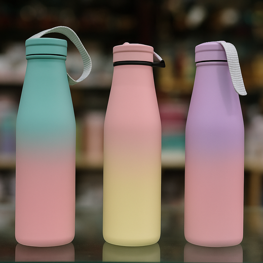Trendy Gradient Flask – Reusable Sports Bottle (Random Color)