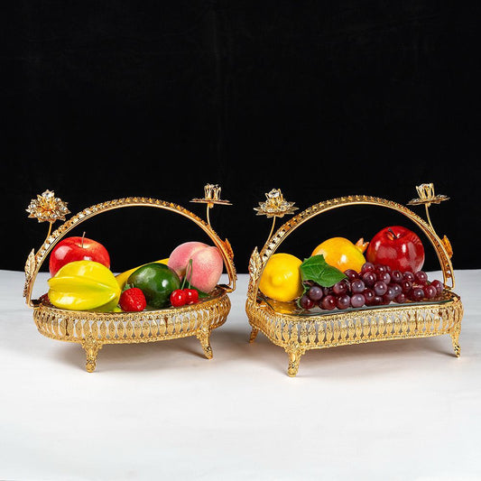 Luxury Gold Basket Tray – Decorative Storage (each)