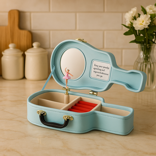 Mini Guitar & Violin Music Jewelry Box – Elegant Gift Case