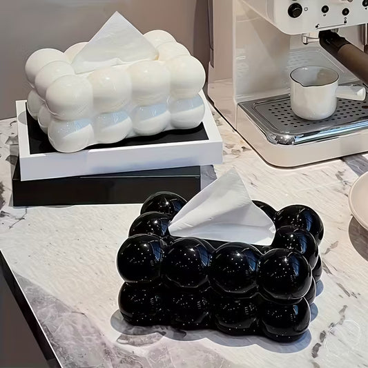 1pc Charming Cloud-Shaped Tissue Box Cover - Durable PP Material, Ideal for Kitchen, Bedroom, and Living Room Decor