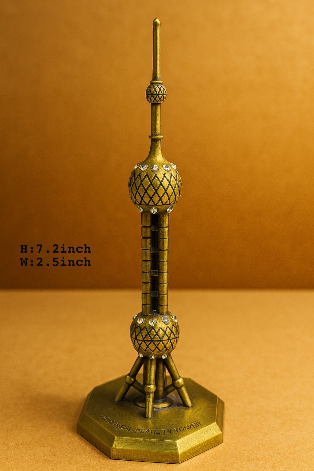 Metal Pearl Tower Showpiece – Elegant Home Décor