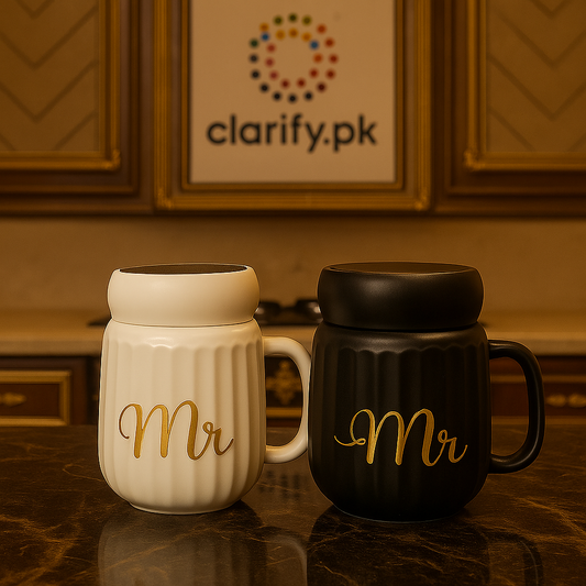 Luxury Matte Ceramic MR Mug – Premium Couple Gift (Each)