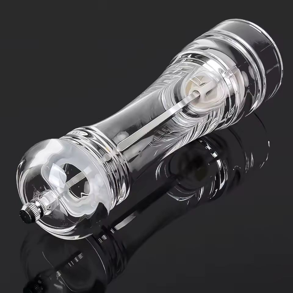 Clear acrylic manual paper grinder salt and pepper mill with adjustable grinding mechanism