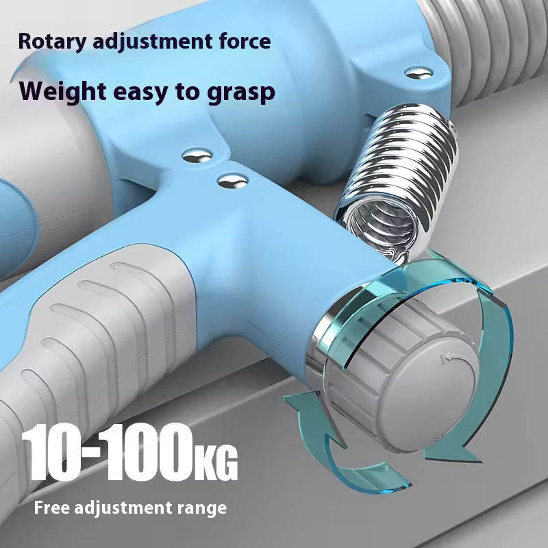 Clarify.pk adjustable hand grip strengthener with rotary adjustment and 10 to 100 kg resistance range