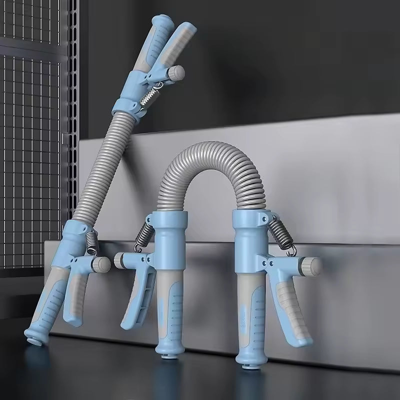Clarify.pk adjustable hand grip strengthener with R shape design in blue and gray for hand exercise