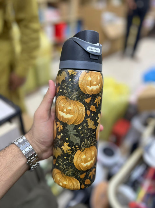 Premium Halloween Pumpkins Owala-Style Bottle – 950ml
