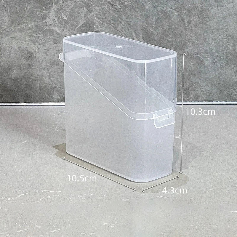 Clear airtight cheese storage container with secure lid and compact dimensions for fresh cheese preservation