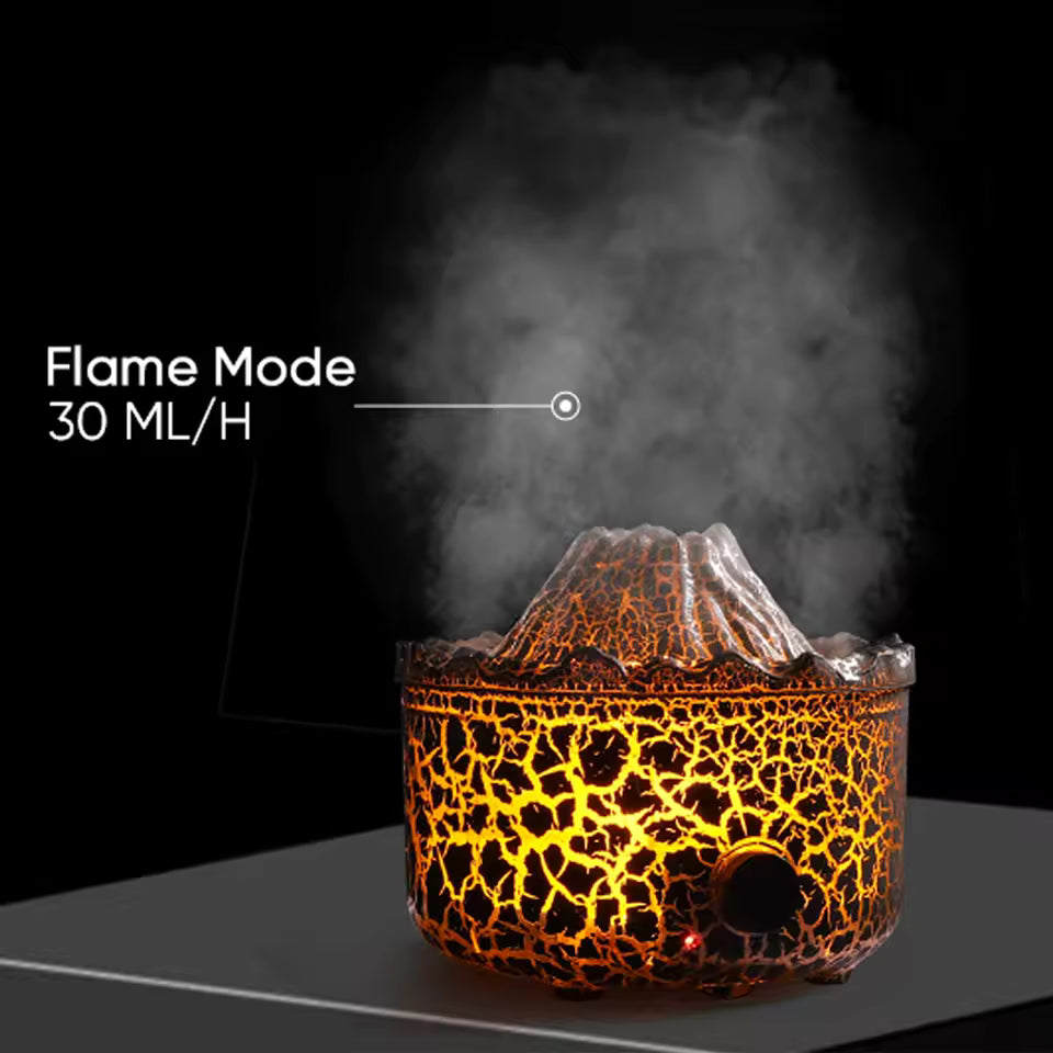 Clarify.pk air humidifier aromatherapy essential oil diffuser with flame mode and glowing lava design