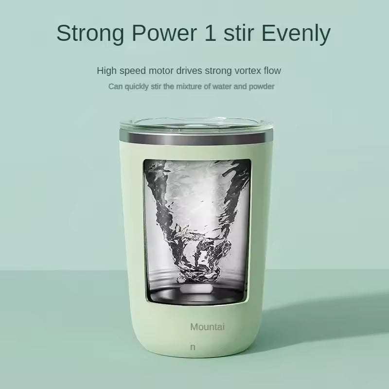 Clarify.pk automatic self stirring mug with strong motor for even mixing of water and powder